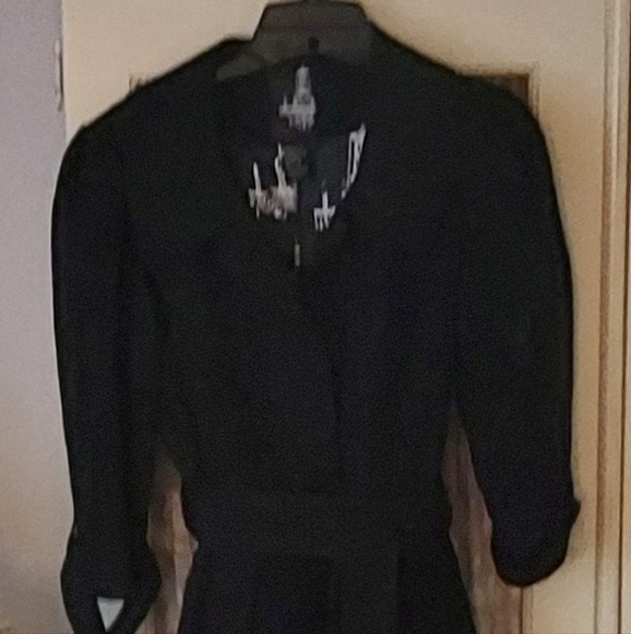 Black Brocade Coat - Picture 8 of 9